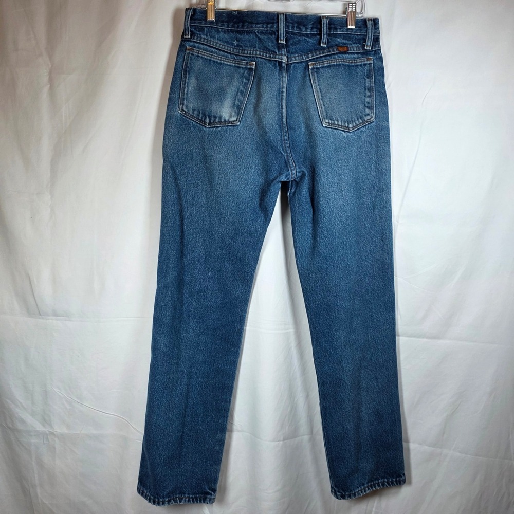 Rustler Distressed Straight Leg Jeans Mens 32x32 Blue Denim Vintage Style - Picture 2 of 9